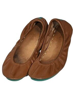 Tieks By Gavrieli Ballet Flats Chestnut Brown Leather Womens Size 5 Foldable